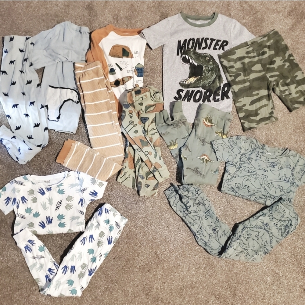 Kids Dinosaur and Animal Print Pajama Set